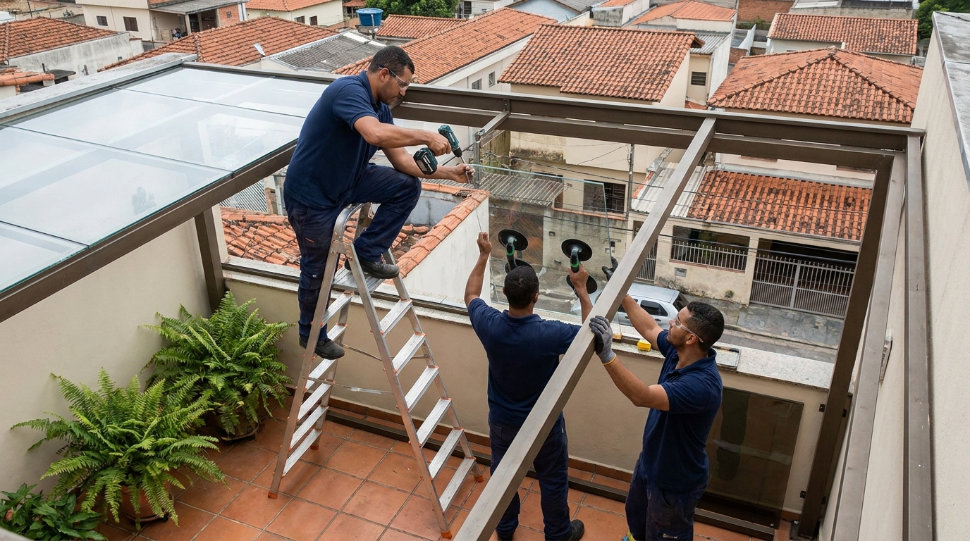 Cobertura de Vidro em Serra‑ES